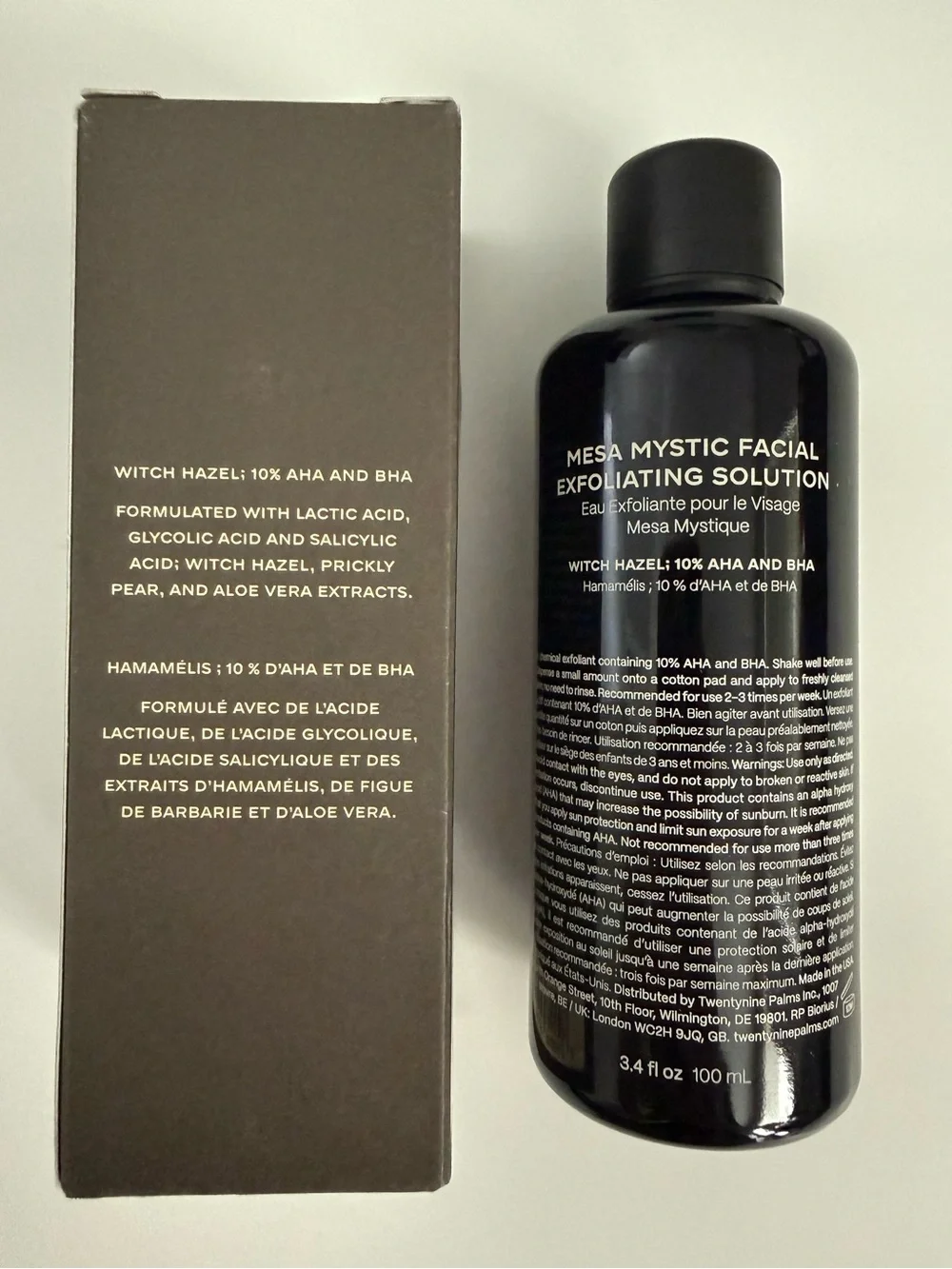 NEW Mesa Mystic Facial Exfoliating Solution 3.4 fl oz Witch Hazel 10% AHA BHA